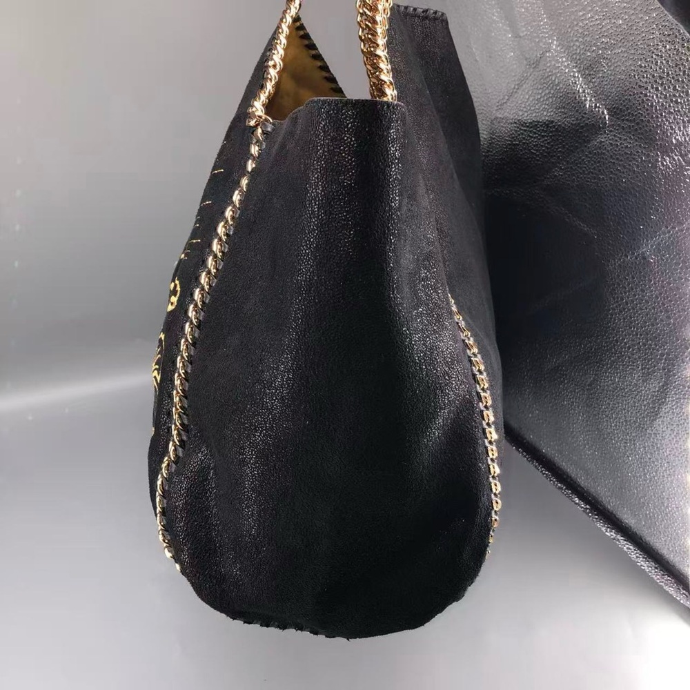 Stella McCartney 2018 Falabella Volcano Embroidered Tote Black Gold - Picture 7 of 15